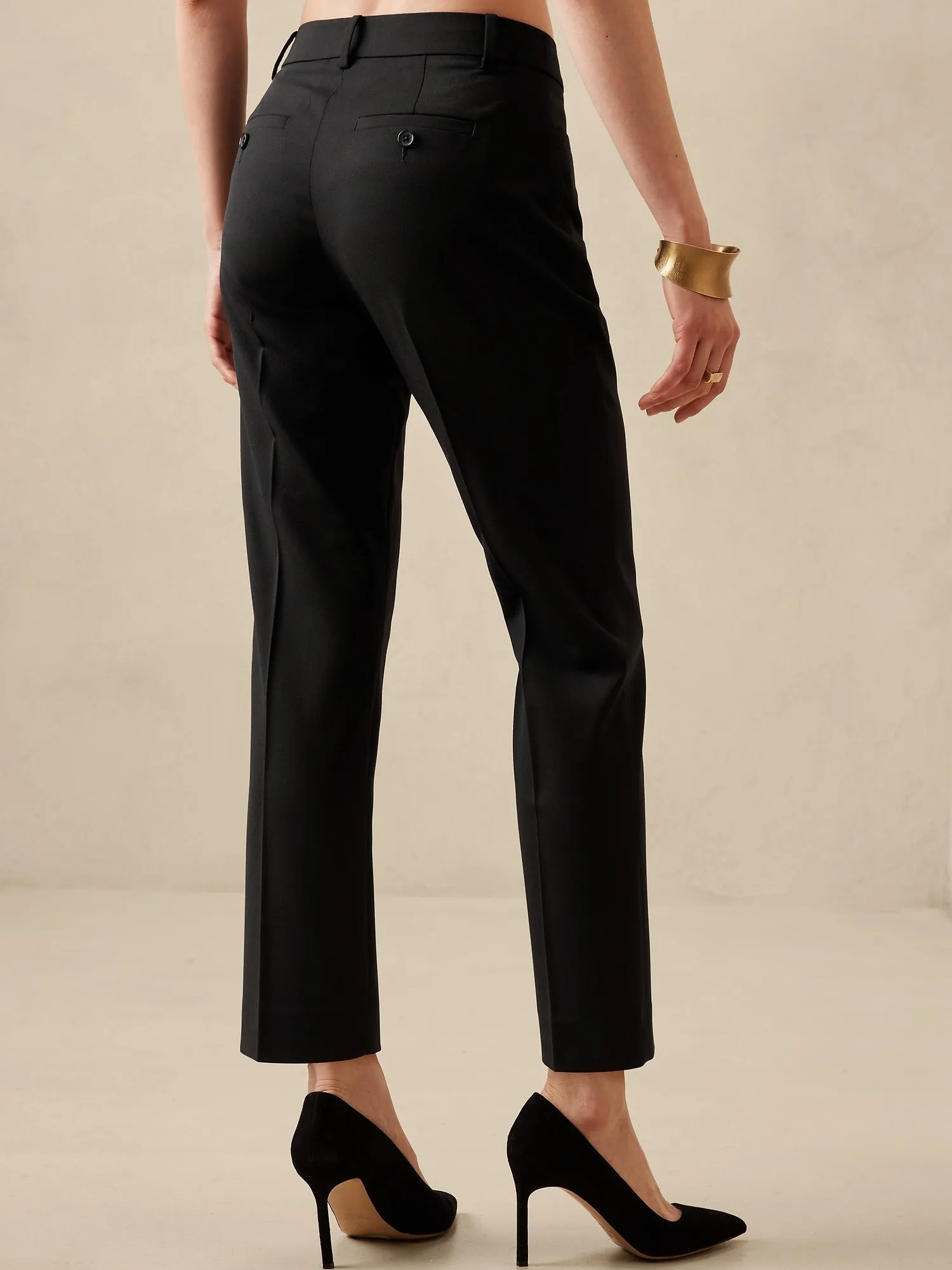 BANANA REPUBLIC PANTALÓN MUJER SIENA SLIM WOOL ANKLE