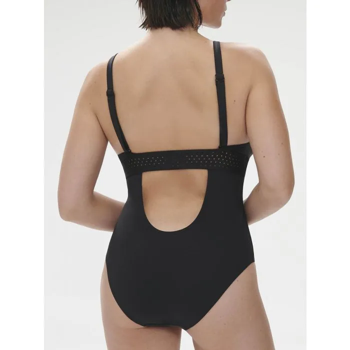 Bañador mujer Simone Perele Hoya con aros 1EAB17 Negro