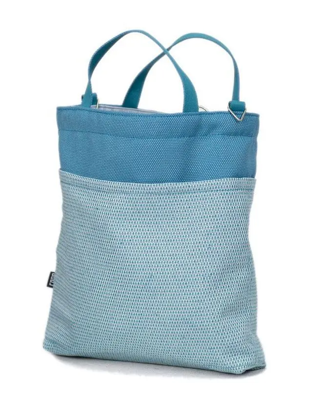 Bolso bandolera azul de tapicería recuperada