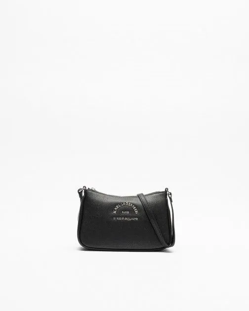 Bolso de hombro Karl Lagerfeld RSG Metal SM Zip CB Negro