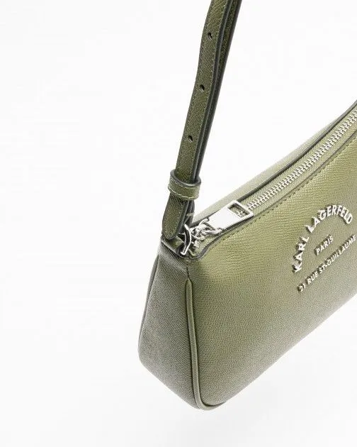 Bolso de hombro Karl Lagerfeld RSG Metal SM Zip CB Verde