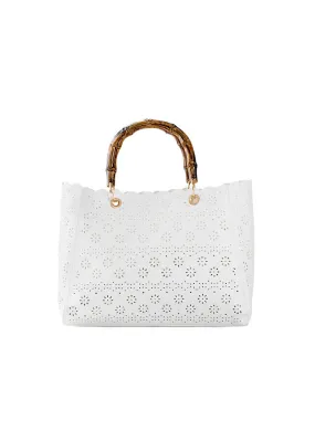 Bolso de mano Blanco lana