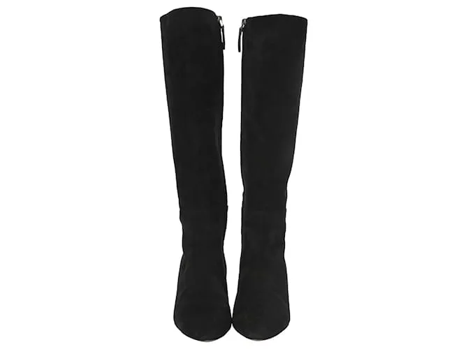 Botas Altas Alaïa en Ante Negro 