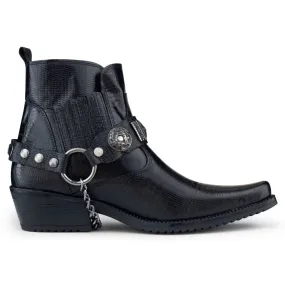 Botas altas Cowboy de cuero auténtico para hombre Estilo cubaño