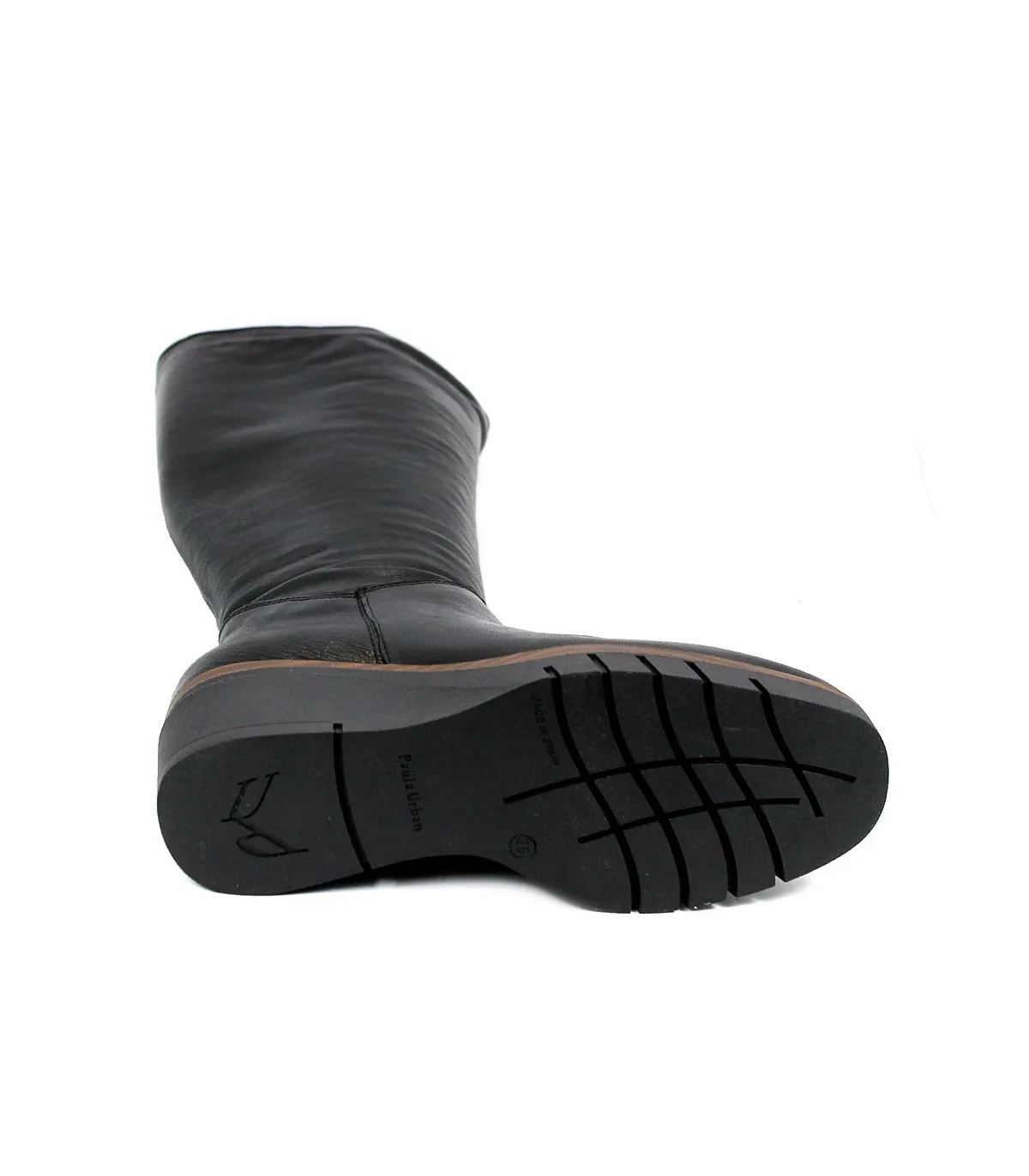 BOTAS ALTAS MUJER CUÑA 10-1139  NEGRO