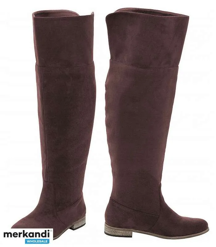 BOTAS ALTAS MUJER ECO PIEL ANTE MARRÓN OSCURO 37 - 43