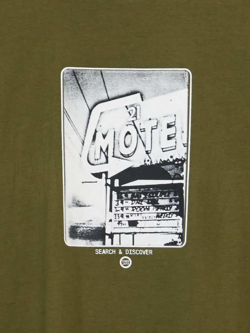 Camiseta de manga corta con estampado - VERDE