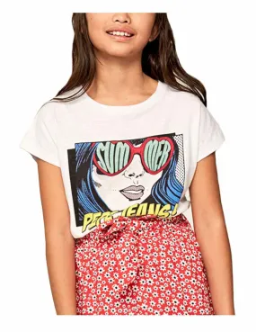 Camiseta estampado pop art Peppermint Pepe Jeans