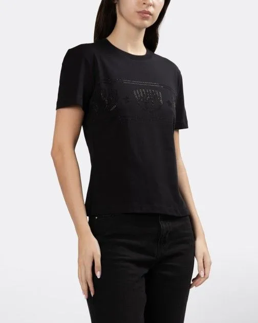 camiseta slim fit Chiara Ferragni 74CBHG02 Negro