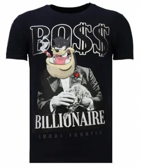 Camisetas - Billionaire Boss - Rhinestone Camisetas - Azul