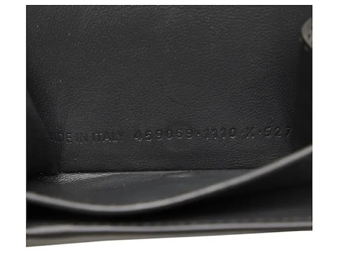 Cartera de cuero Balenciaga Tri-Fold 459069 en muy buen estado Gris 