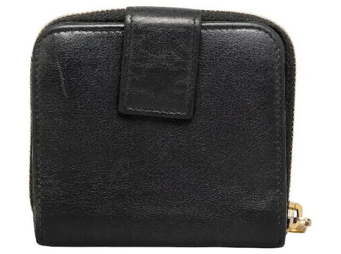 Cartera de cuero bifold Yves Saint Laurent GUE568985 en muy buen estado Negro 