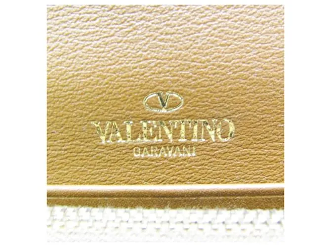 Cartera de cuero con cadena/hombro para mujer Valentino Garavani Castaño Roja Multicolor 