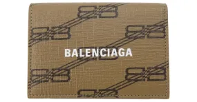 Cartera de cuero marrón con tres pliegues Balenciaga Castaño 