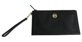 Cartera de cuero negra de Michael Kors Negro 