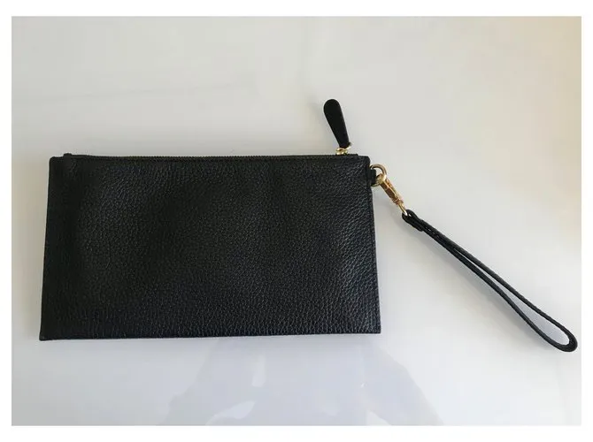 Cartera de cuero negra de Michael Kors Negro 