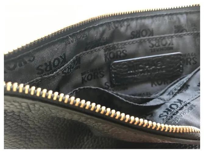 Cartera de cuero negra de Michael Kors Negro 