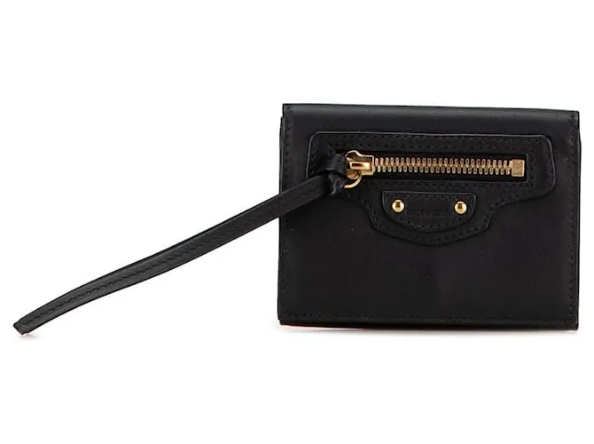 Cartera de cuero negro Balenciaga Neo Classic 