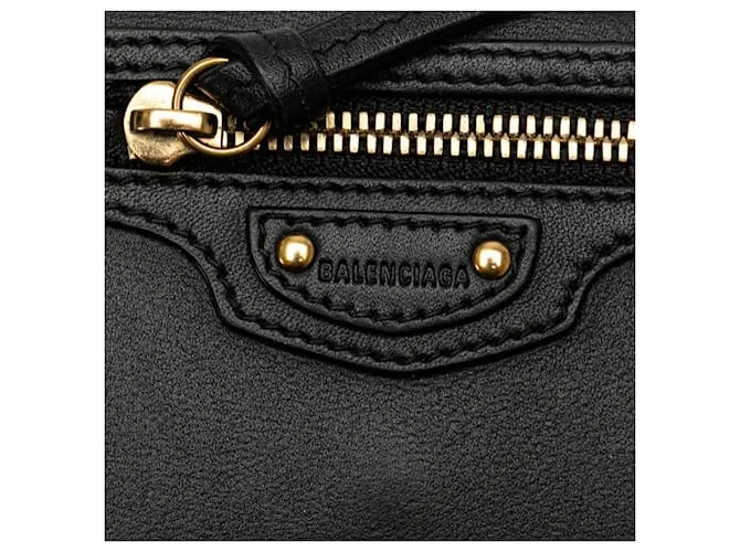 Cartera de cuero negro Balenciaga Neo Classic 