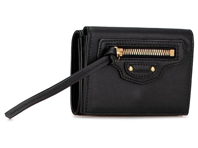 Cartera de cuero negro Balenciaga Neo Classic 