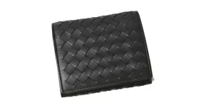 Cartera de cuero negro Intrecciato de Bottega Veneta 