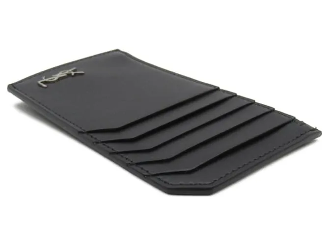 Cartera de cuero negro Saint Laurent 