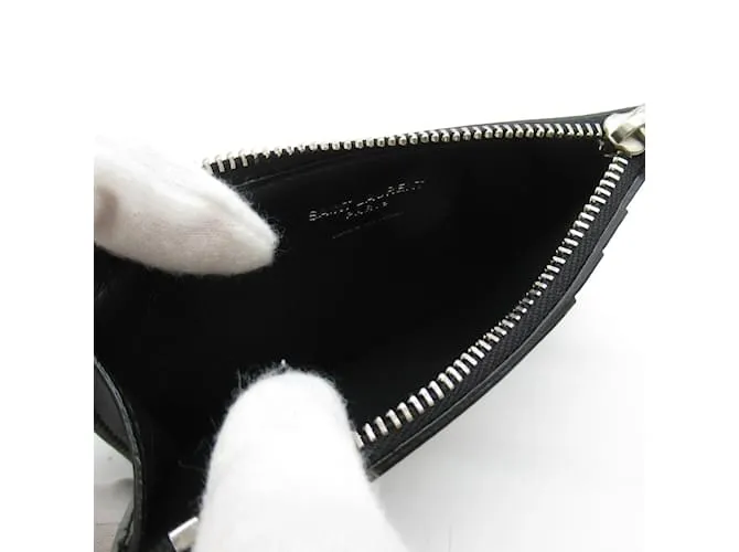 Cartera de cuero negro Saint Laurent 