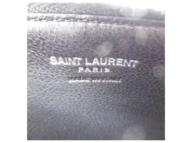 Cartera de cuero negro Saint Laurent 