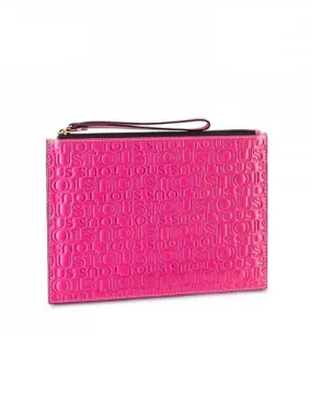 cartera mano amina logo fucsia