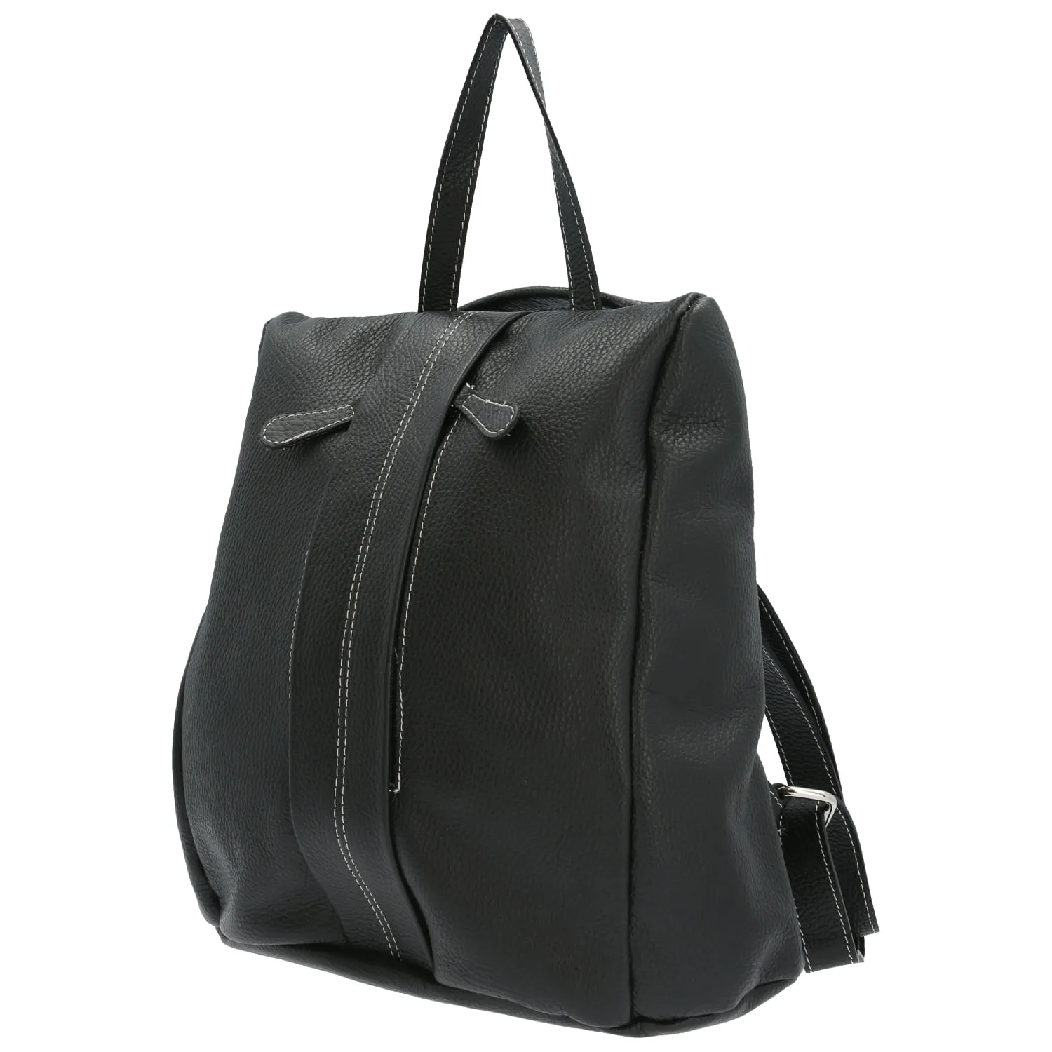 Cartera Mochila Cuero Mujer Lecce Back Negro Hush Puppies