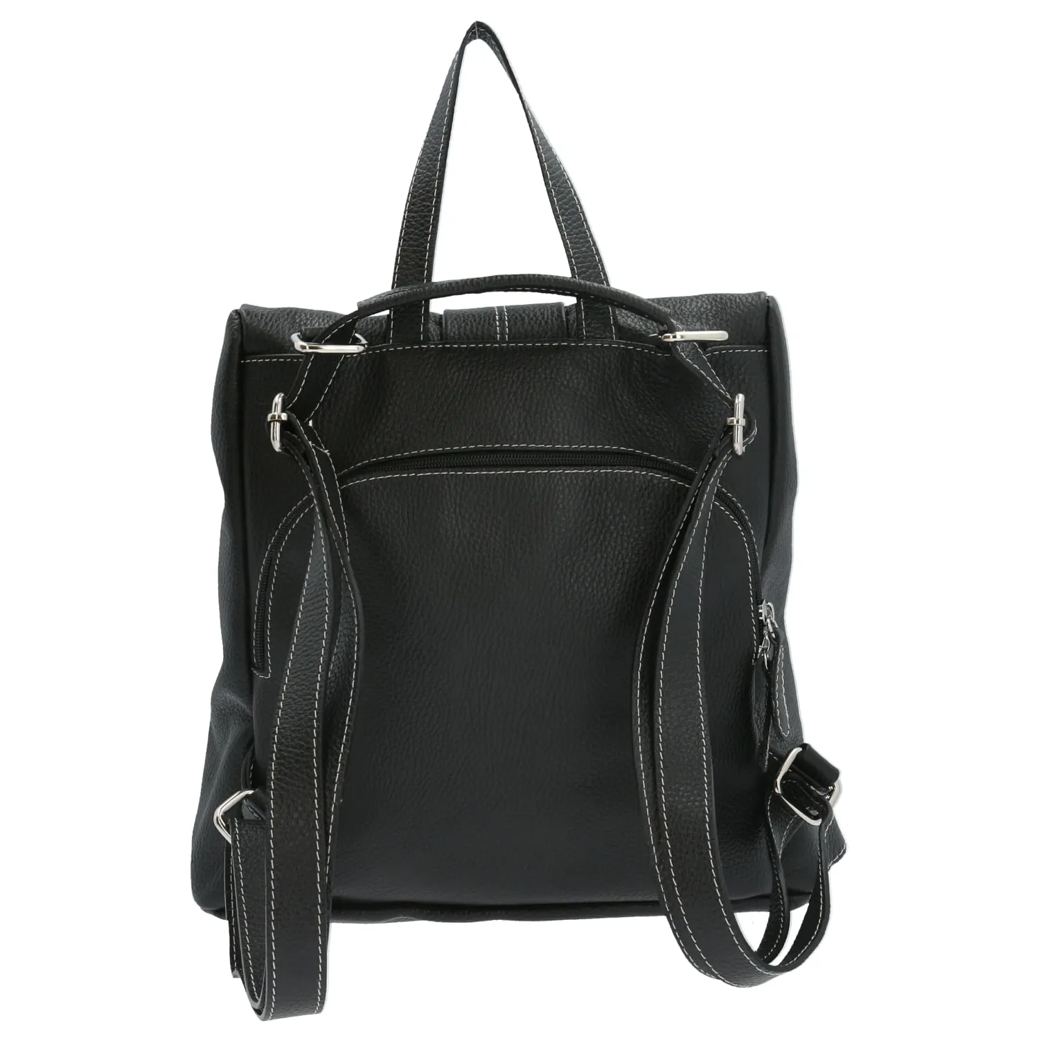 Cartera Mochila Cuero Mujer Lecce Back Negro Hush Puppies