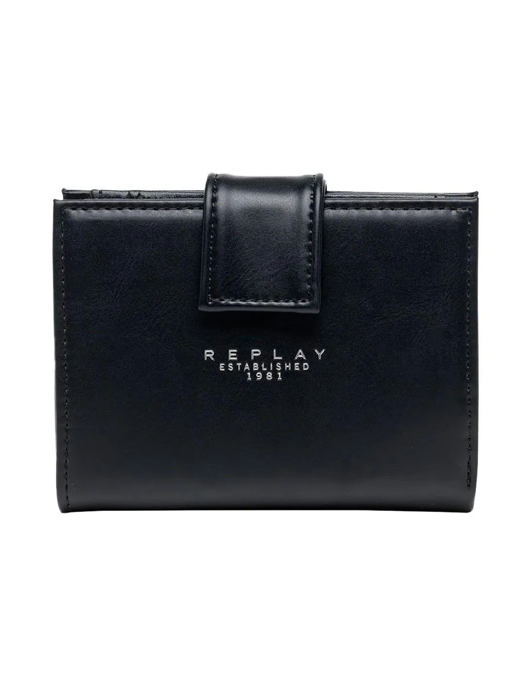 Cartera Replay negro de polipiel para mujer