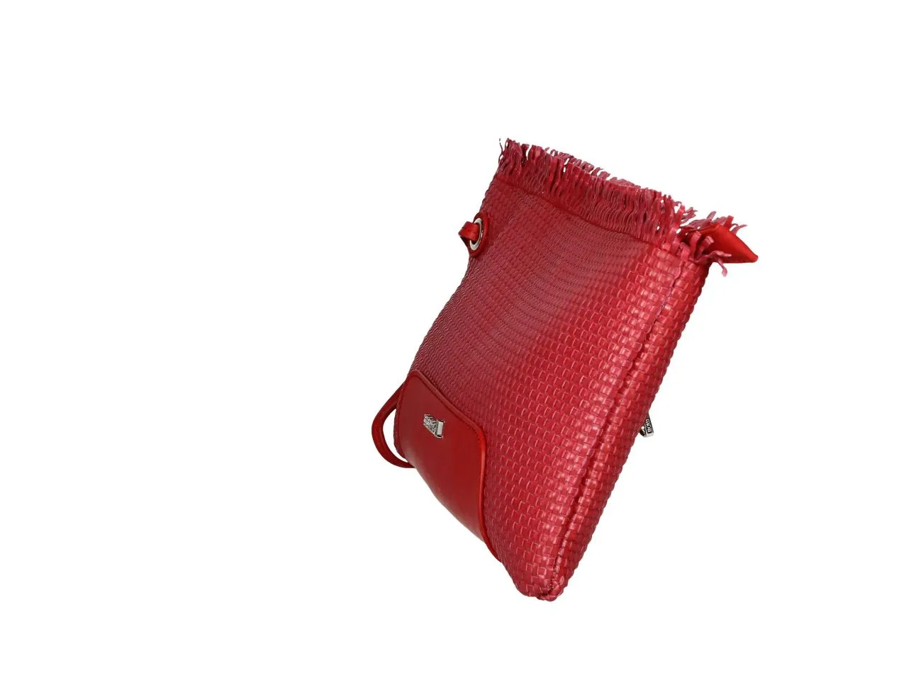 Cartera Roja Trenzada Asa Mano