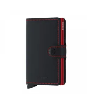 Cartera Secrid Miniwallet Matte Black & Red