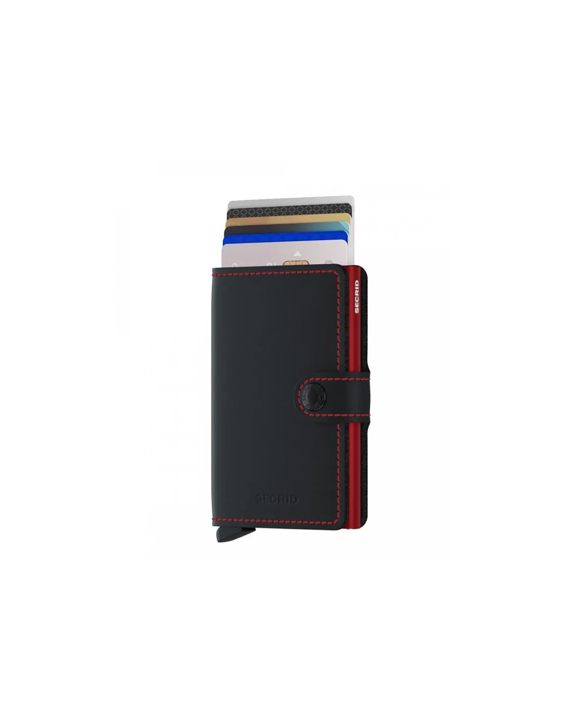 Cartera Secrid Miniwallet Matte Black & Red