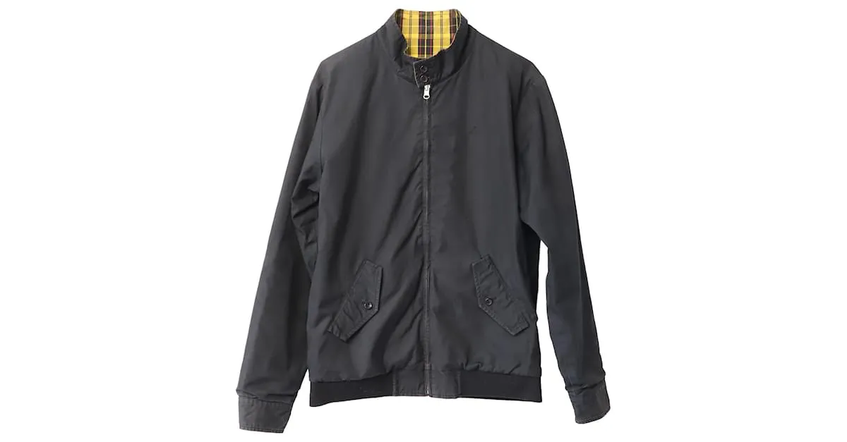 Chaqueta Harrington Supreme Reversible en Algodón Negro 