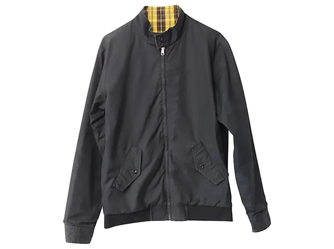 Chaqueta Harrington Supreme Reversible en Algodón Negro 