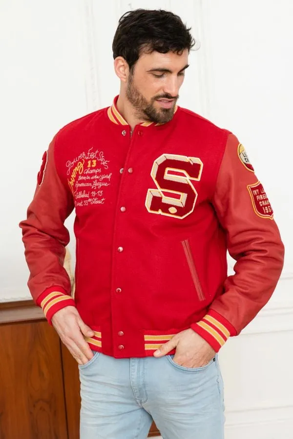 Chaqueta Hombre Schott Lcteddybd Red Red