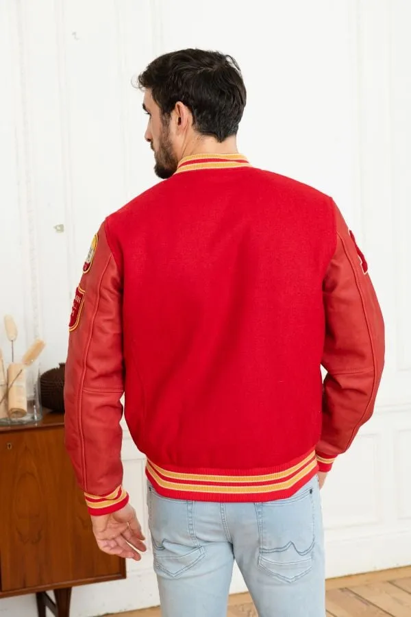 Chaqueta Hombre Schott Lcteddybd Red Red