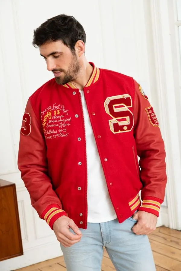 Chaqueta Hombre Schott Lcteddybd Red Red