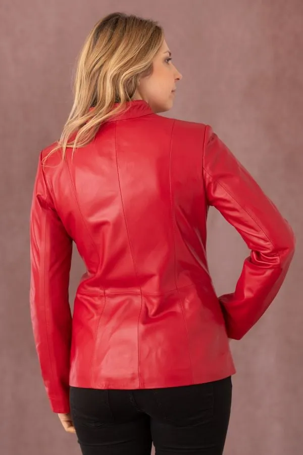 Chaqueta Mujeres Cityzen Irina Agneau Perle Rouge