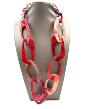 COLLARES ROJOS CON ESLABONES GRANDES PARA UN FABULOSO LOOK