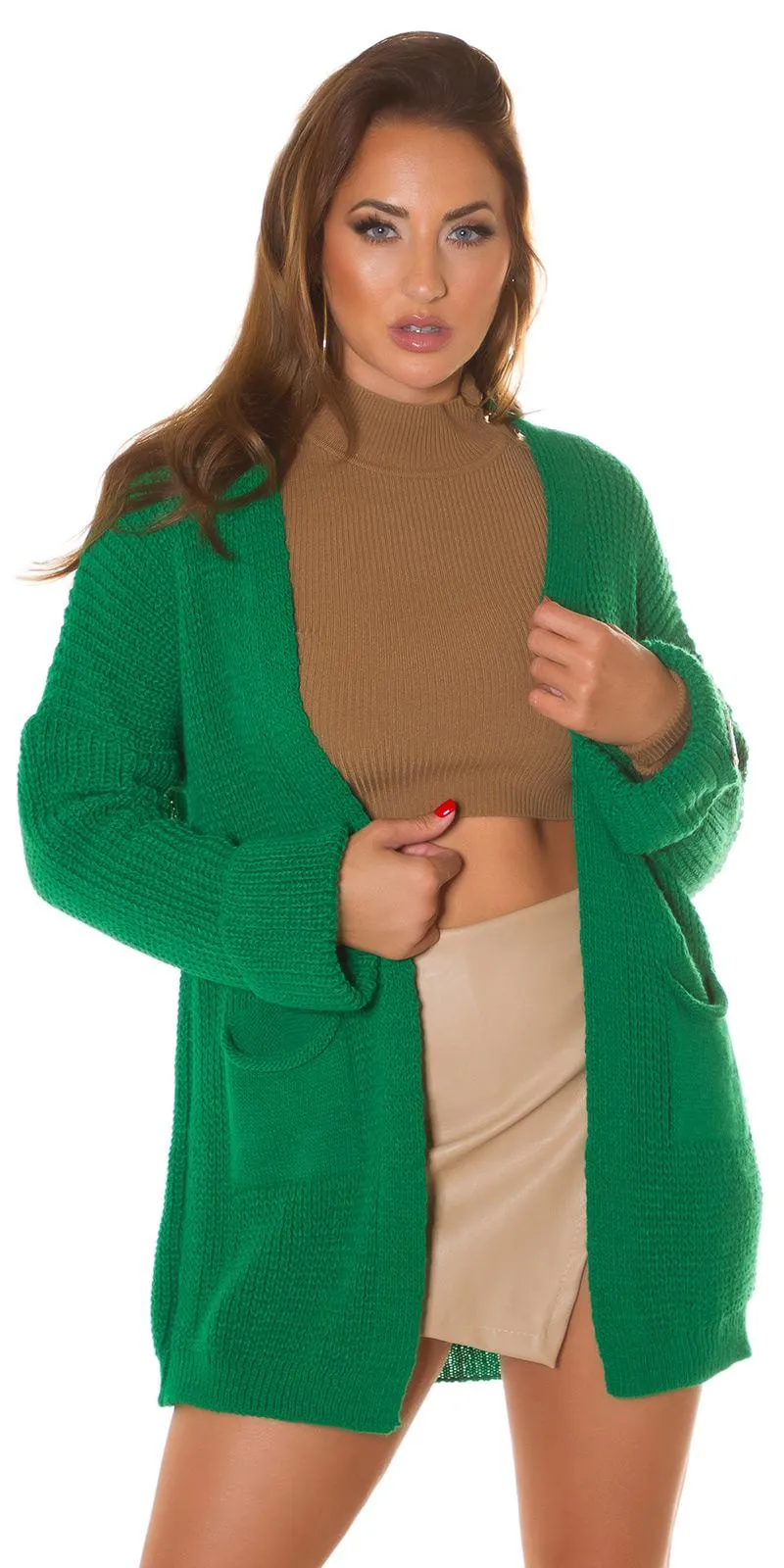 Cárdigan de moda Verde