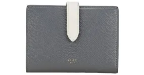 Céline Cartera de cuero Celine Medium Strap gris y blanco en muy buen estado 