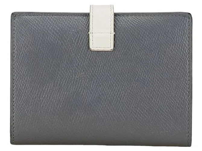 Céline Cartera de cuero Celine Medium Strap gris y blanco en muy buen estado 