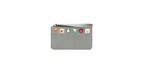 Fendi bolso con múltiples tachuelas Cartera de cuero 8M0341 en excelente estado Gris 