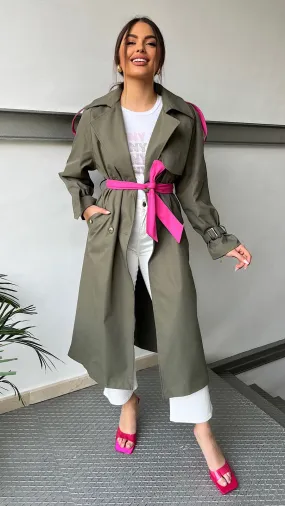 Gabardina Green Pink