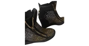 Giuseppe Zanotti Altas zapatillas de deporte superiores Negro Plata Dorado 