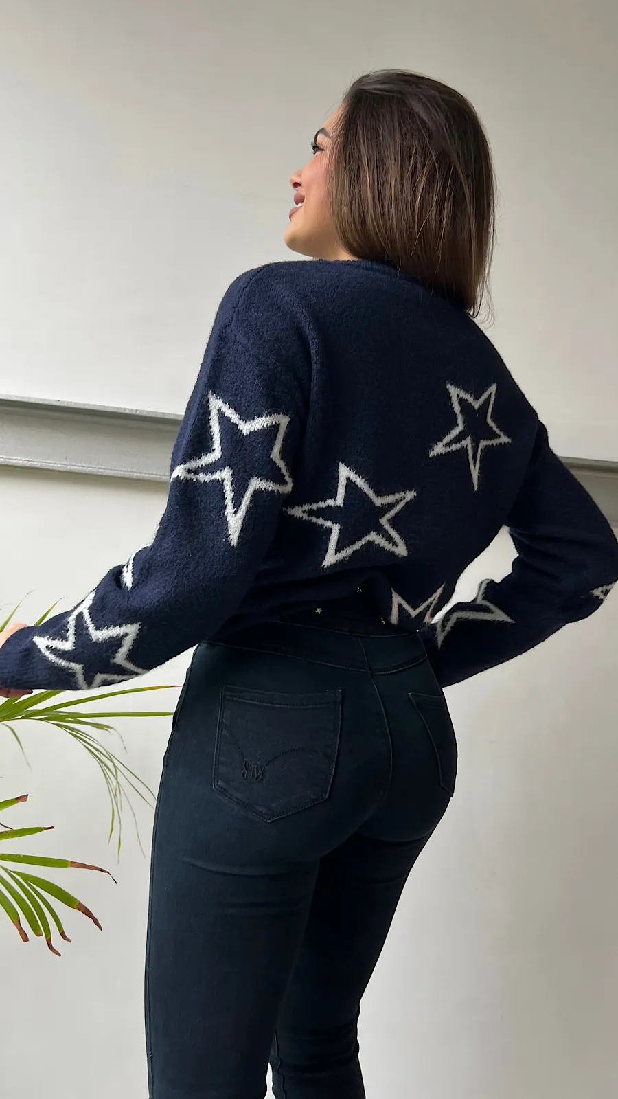 Jeans Detalle Cinturilla Estrellas