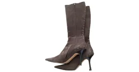 Jimmy Choo Botas altas con tachuelas Castaño Chocolate 